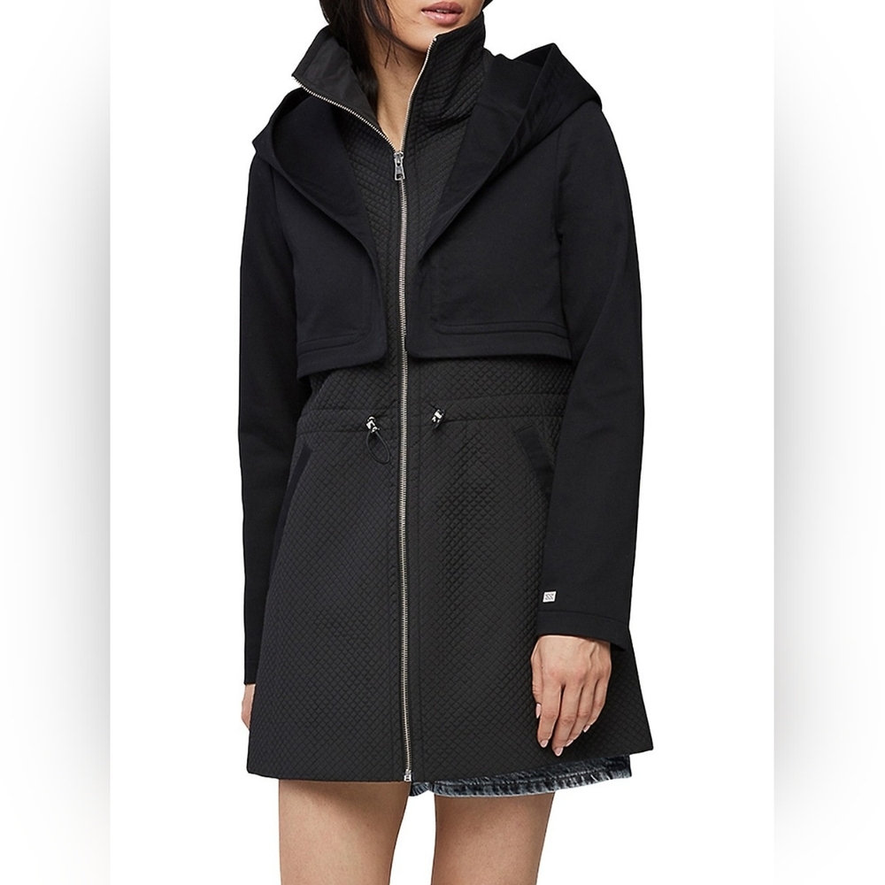 SOIA & KYO Layered Hooded Jacket